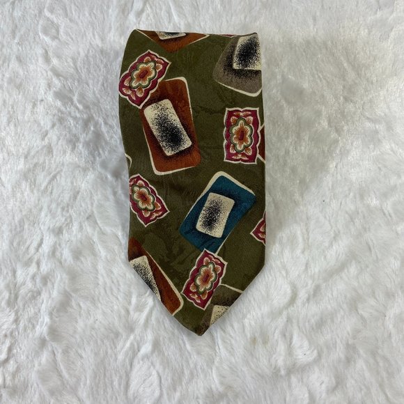 Vintage Boston Traders Abstract Floral Retro Business Casual Wedding Formal - Picture 3 of 5